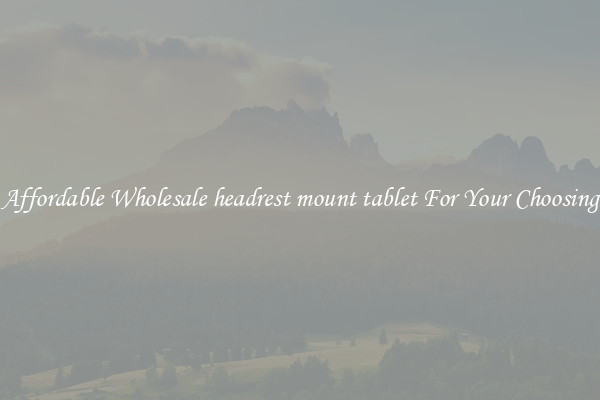Affordable Wholesale headrest mount tablet For Your Choosing