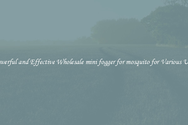 Powerful and Effective Wholesale mini fogger for mosquito for Various Uses