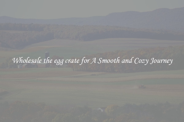 Wholesale the egg crate for A Smooth and Cozy Journey