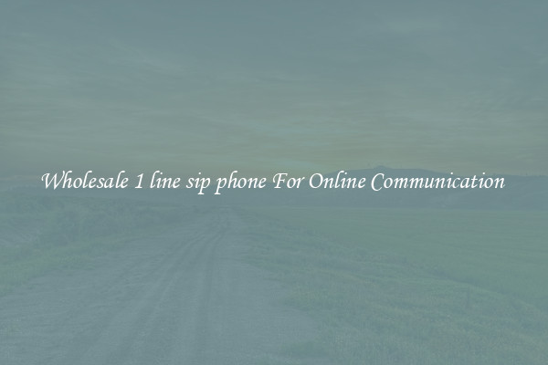 Wholesale 1 line sip phone For Online Communication 