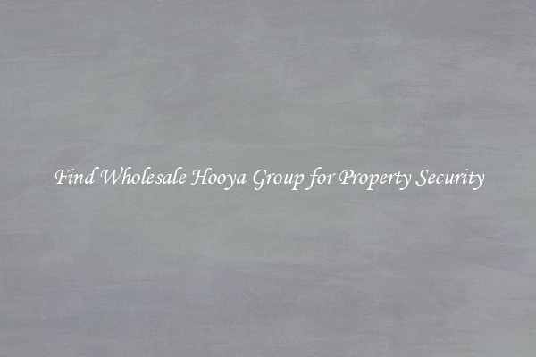 Find Wholesale Hooya Group for Property Security