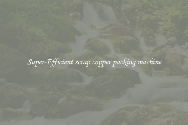 Super-Efficient scrap copper packing machine