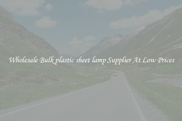 Wholesale Bulk plastic sheet lamp Supplier At Low Prices