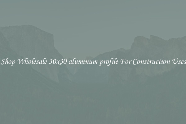 Shop Wholesale 30x30 aluminum profile For Construction Uses